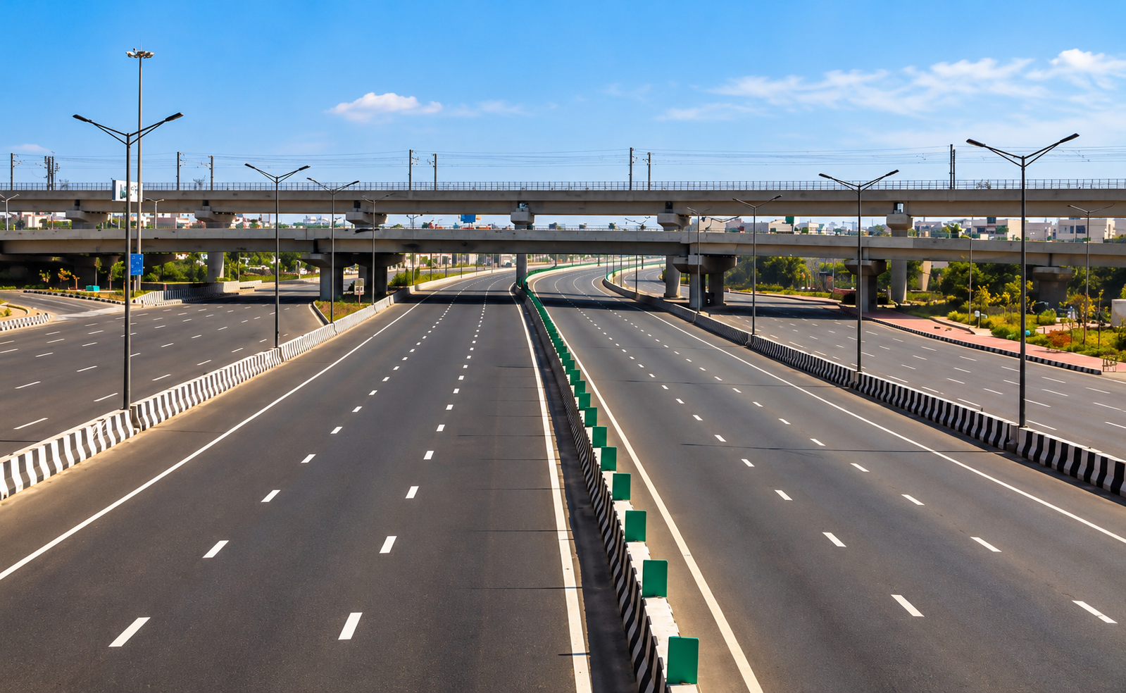 Road infrastructure representing the proposed Virar Alibaug Multimodal Corridor